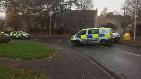Yarrow Terrace: Police closed roads.
