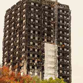 Some survivors who lived on the lower floors have been allowed to reenter their homes to retrieve any remaining belongings.