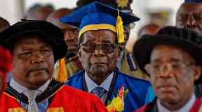 President Robert Mugabe attended a graduation ceremony.