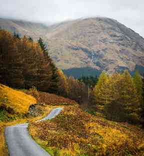 Golden path from Glen Etive.