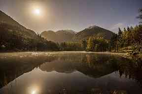 Long exposure taken in moonlight at Torren Lochan, Glencoe.