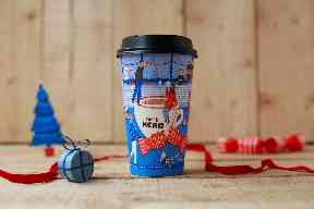 Caffe Nero's cheerful cup was designed by Rose Blake.