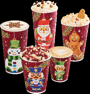Traditional Christmas icons adorn Costa's cups this year.