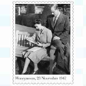 Taken during their honeymoon in the grounds of Broadlands, Romsey, Hampshire.