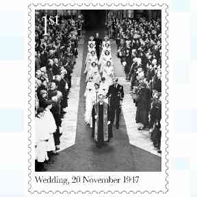 The royal couple got married in Westminster Abbey in 1947.