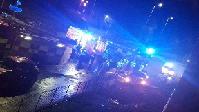 Linthaugh Road: Emergency services attended scene on Friday night.