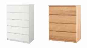 Two variants of Ikea's Malm series of chest of drawers.
