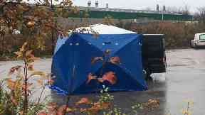 Travelodge: Van cordoned off by police.