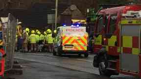 Crash: Woman was released by firefighters.