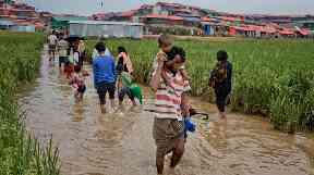 Rohingya refugees fled to Bangladesh in their hundreds of thousands