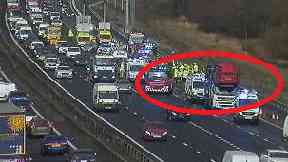 M74: Delays for drivers after crash.