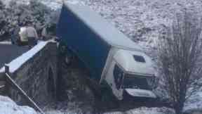 Cairn O'Mount: Road closed by police.