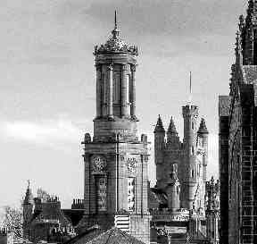 Towers of granite in old Aberdeen.