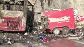 The aftermath of the crash in April 2013.