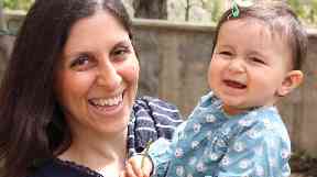 Nazanin Zaghari-Ratcliffe with her daughter.