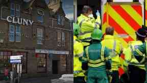 Buckie: Pub was cordoned off by police.
