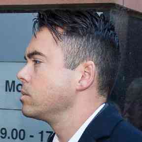 Coronation Street actor Bruno Langley arrives at Manchester Magistrates' Court.