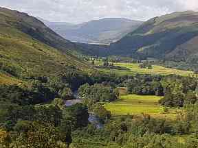 Green hills along the NC500.
