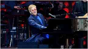 Rocket man: Elton John performing at Meadowbank in June 2016.