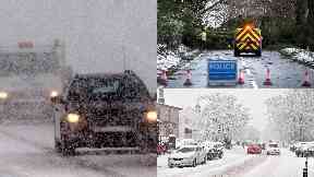 Snow: As much as 20cm could fall.