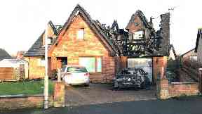 Annan: House destroyed by blaze.