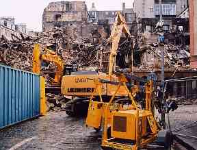 This photo was taken from the foot of Blair Street following the collapse of a wall.
