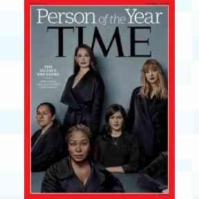 The Time Magazine front cover announcing the 'Silence Breakers' as this year's winner.