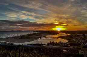 Sunrise over Lossiemouth.