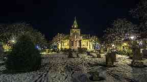 Dornoch Catherdral ready for Christmas.