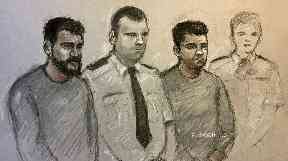 Salah (left) and Andy Star (second right) were jointly charged with one count of engaging in the preparation of an act of terrorism