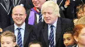 File: Boris Johnson, as mayor of London, with Toby Young (left)