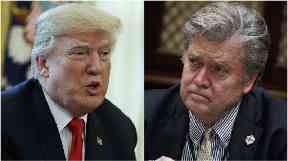 Mr Trump said his former aide had 'not only lost his job, he lost his mind'