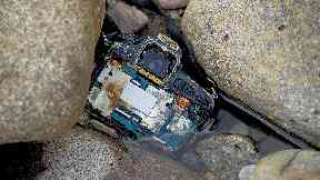 Smashed: Professional snapper Peter Sandground found the camera.