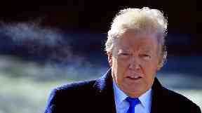 Donald Trump leaves the White House for Camp David.