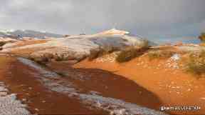Snow is a rarity in the Sahara.