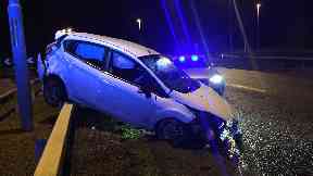 A96: Road was blocked.