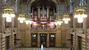 Kelvingrove: Chris Nickol performing Bowie hit on Wednesday.