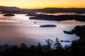 Luss Pier and the Islands of Loch Lomond.