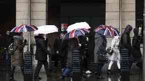 In some places the rain is 'pouring' and others it's 'chucking'.