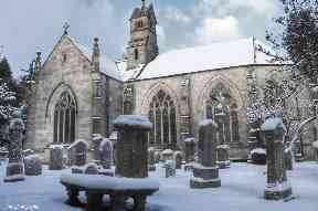 Kirk of Calder after a white flurry.