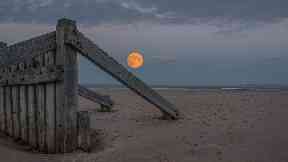 Supermoon at Lossiemouth East Beach.