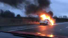 Fire: Vehicle was 'well alight.'