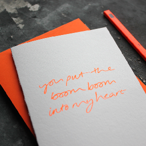 "You put the boom boom into my heart."