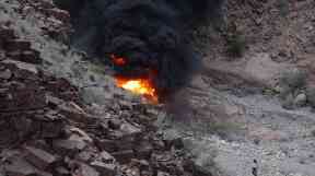 The group's helicopter crashed in the Grand Canyon.