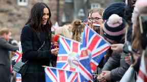 Visit: Crowds gathered at Edinburgh Castle.