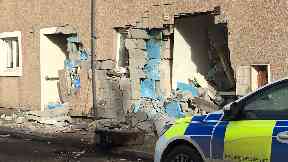 Buckie: Sheltered housing badly damaged.