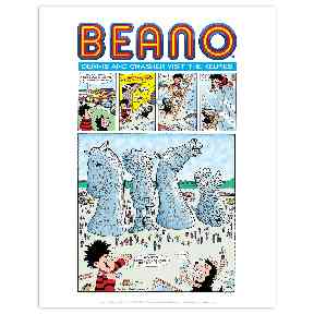 Beano: Dennis and Gnasher in the Kelpies.