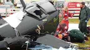 Crash: Paramedics treated pilot.