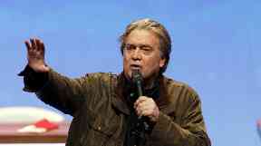 The former chief strategist to Donald Trump, Steve Bannon