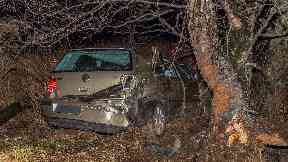 Crash: The 24-year-old died at the scene.